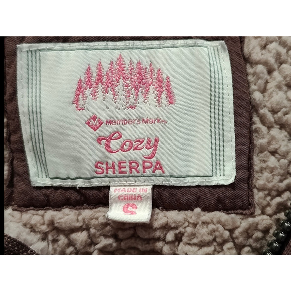 Members Mark Cozy Sherpa Full Zip Light Weight Jacket Size Small - Picture 3 of 6